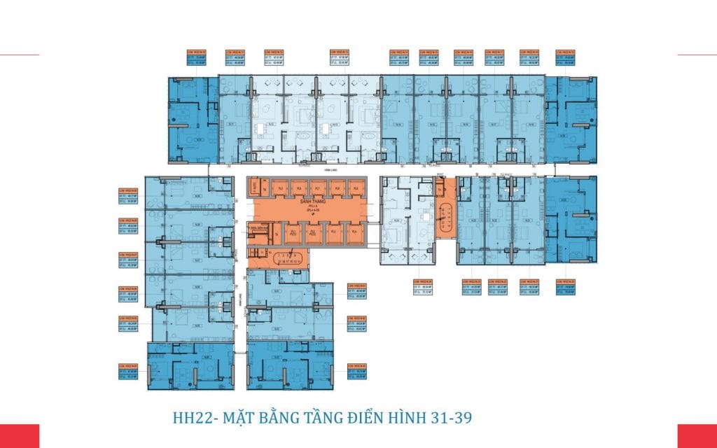 HH22 - Mặt bằng tầng 31-39