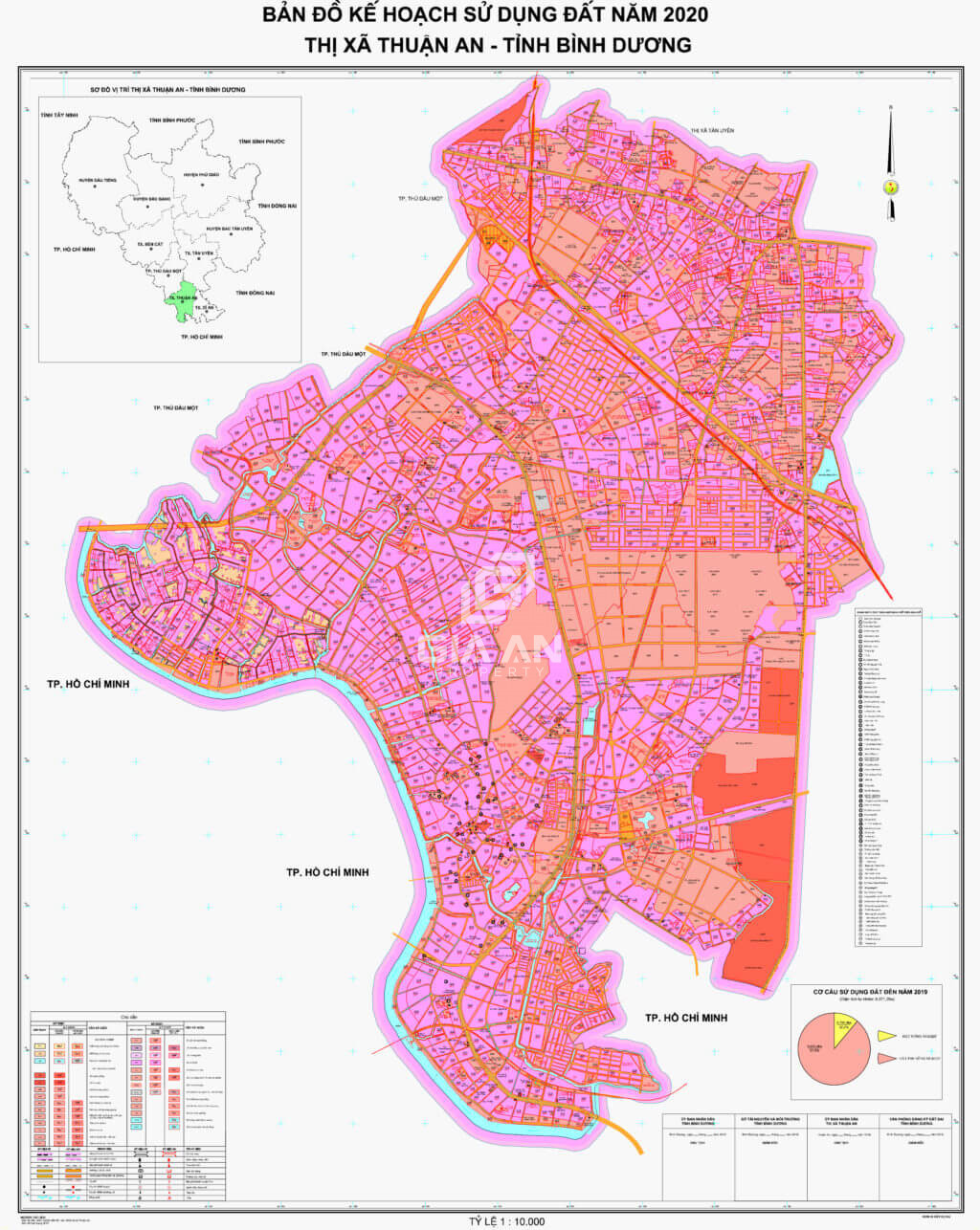 Bản đồ quy hoạch sử dụng đất thành phố Thuận An