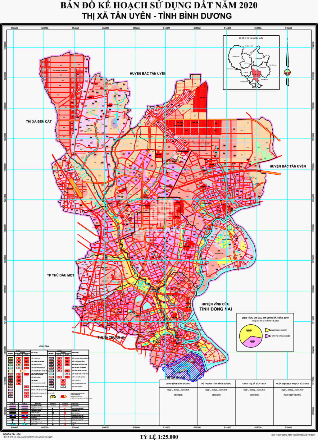 Bản đồ quy hoạch sử dụng đất thị xã Tân Uyên