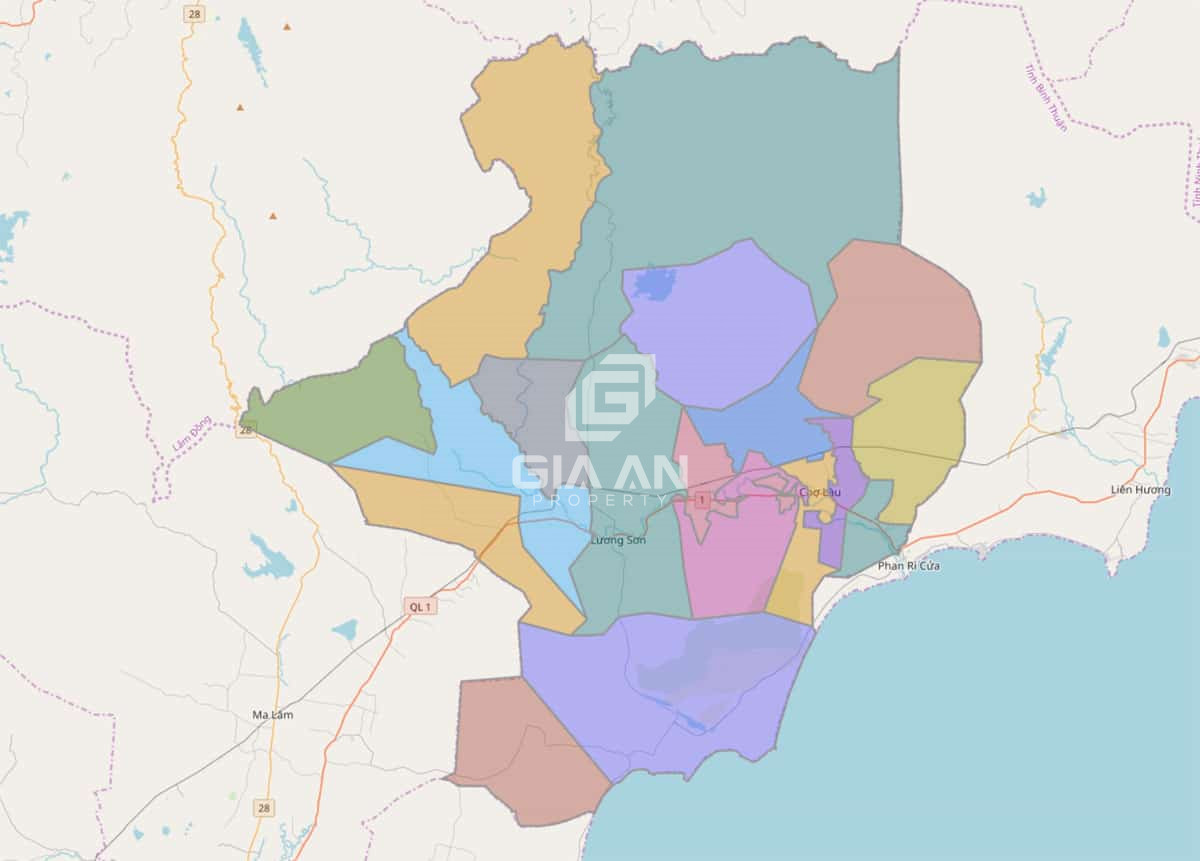Bản đồ quy hoạch huyện Bắc Bình tỉnh Bình Thuận
