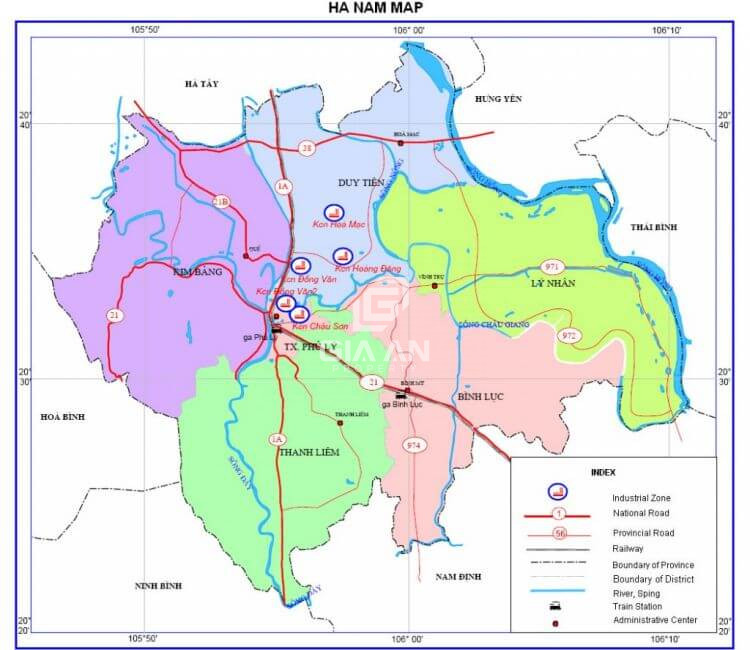 bản đồ quy hoạch tỉnh Hà Nam