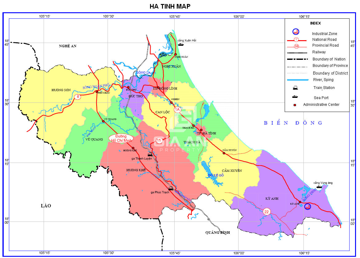Bản đồ quy hoạch tỉnh Hà Tĩnh