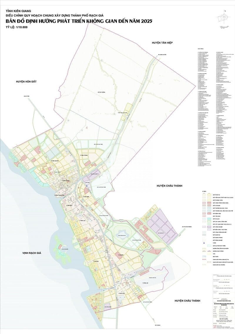Bản đồ quy hoạch sử dụng đất thành phố Rạch Giá đến năm 2021