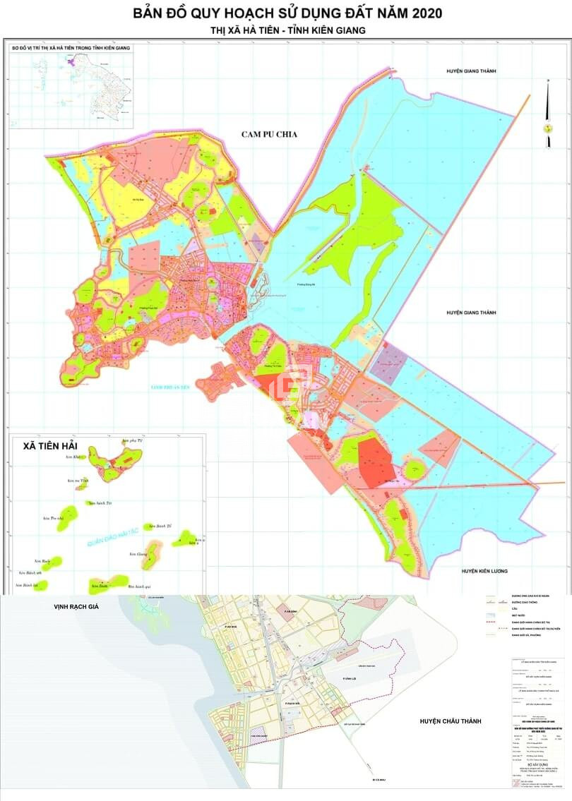 Bản đồ quy hoạch sử dụng đất thành phố Hà Tiên tầm nhìn đến năm 2030