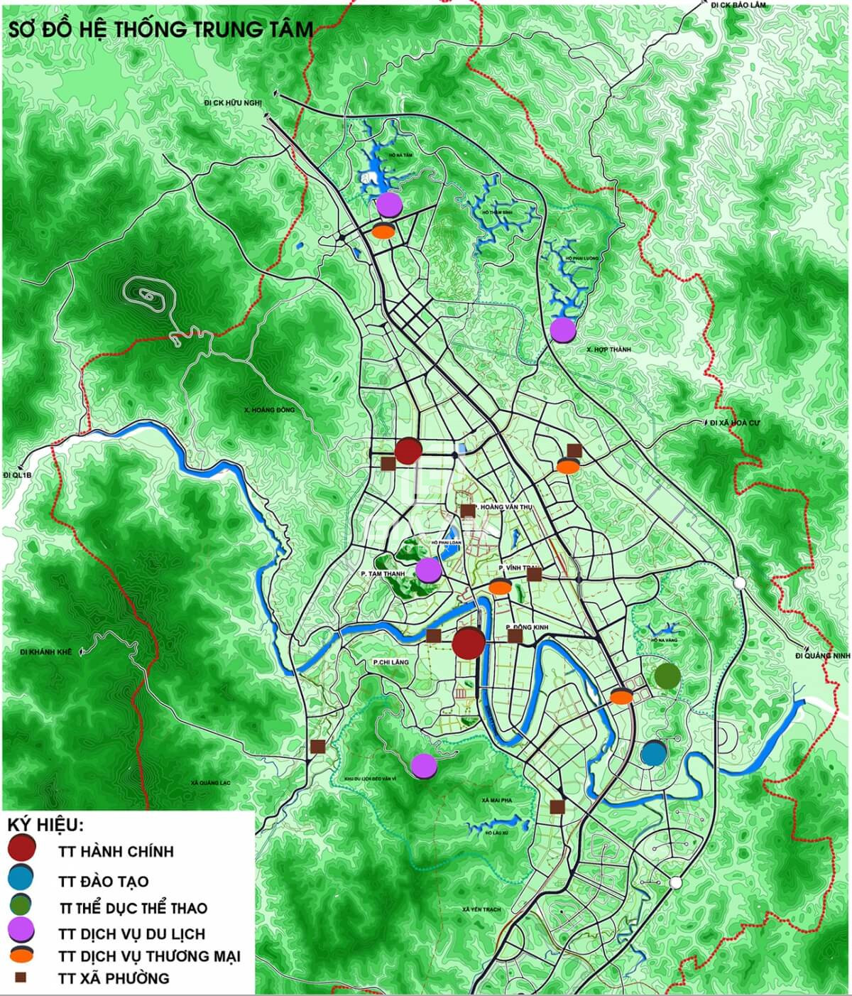 Bản đồ quy hoạch phát triển không gian thành phố Lạng Sơn tỉnh Lạng Sơn