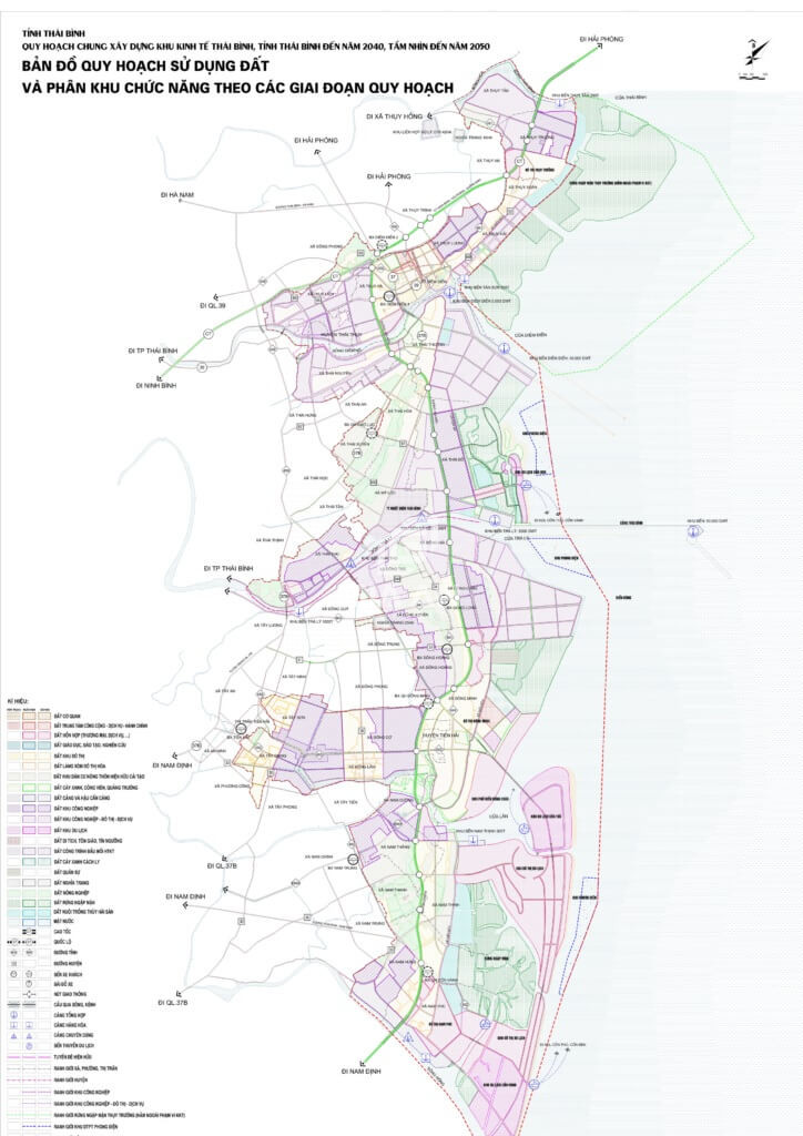 Bản đồ quy hoạch sử dụng đất thành phố Thái Bình