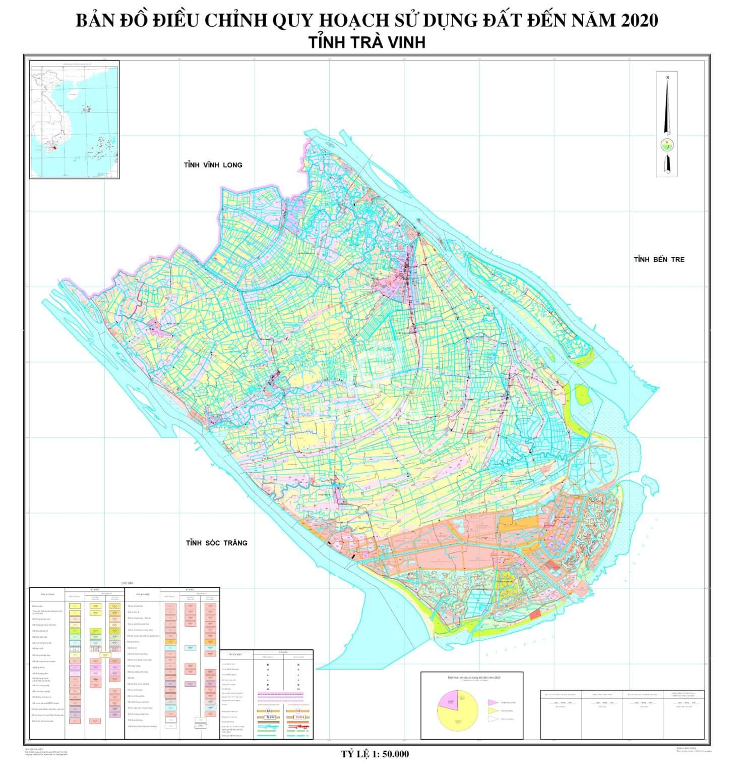 Bản đồ quy hoạch đất tỉnh Trà Vinh năm 2020