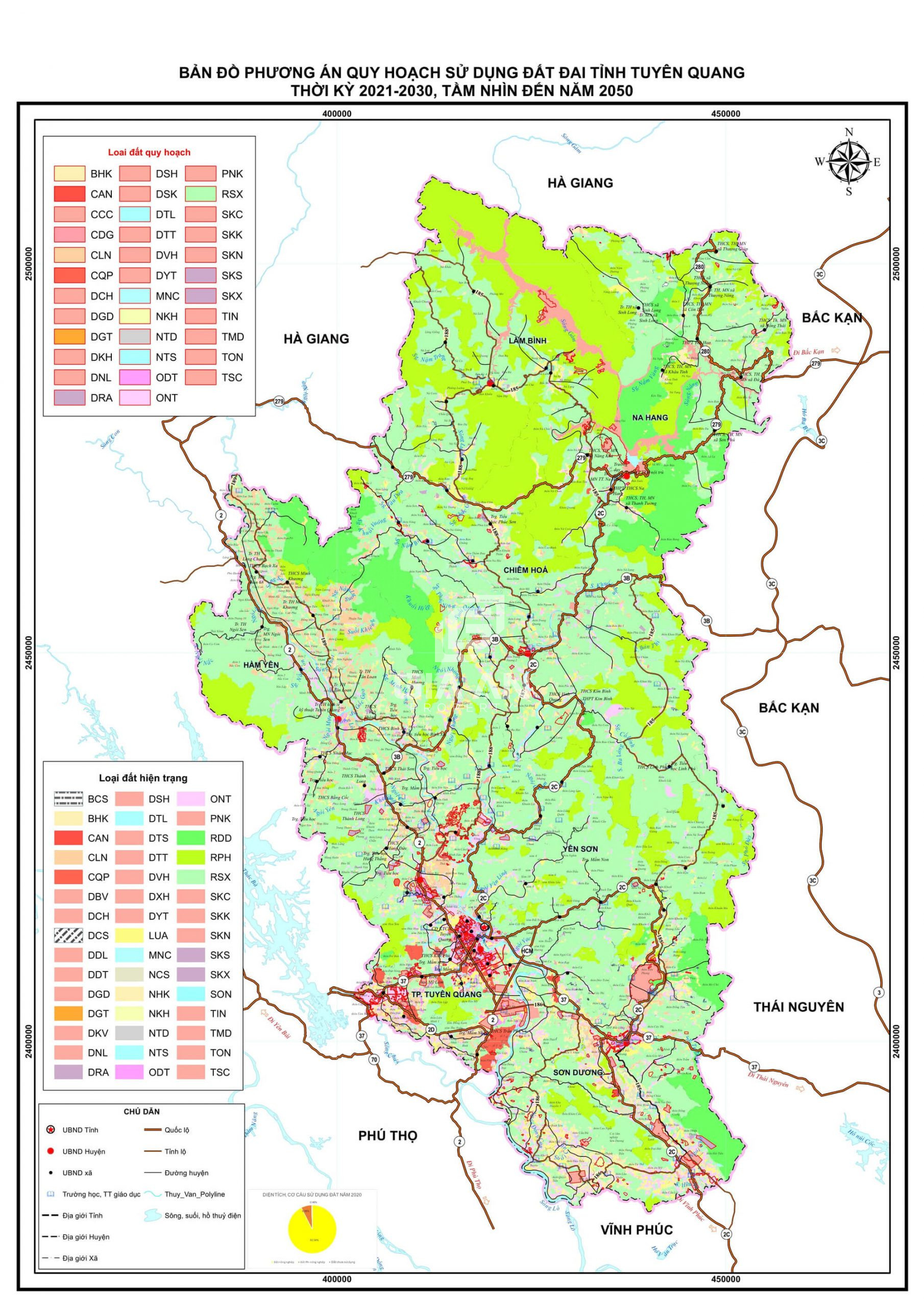 Bản đồ quy hoạch sử dụng đất tỉnh Tuyên Quang