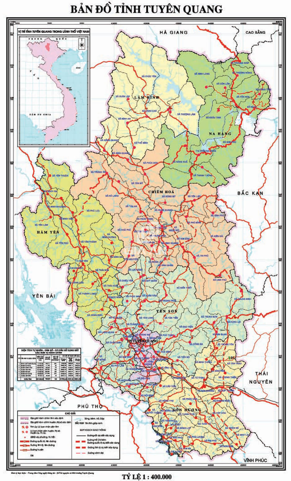 Bản đồ quy hoạch giao thông tỉnh Tuyên Quang