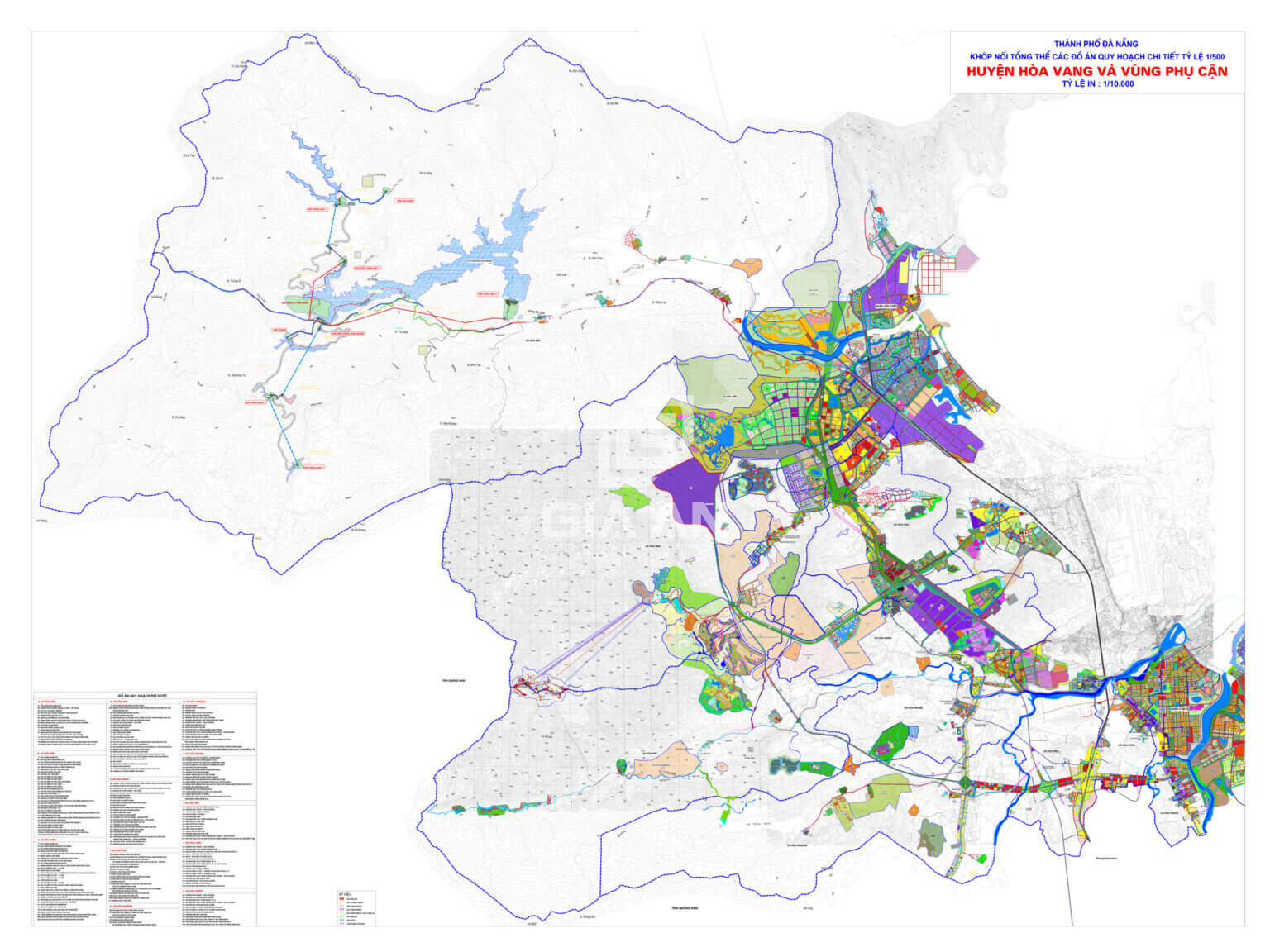 Bản đồ quy hoạch huyện Hòa Vang