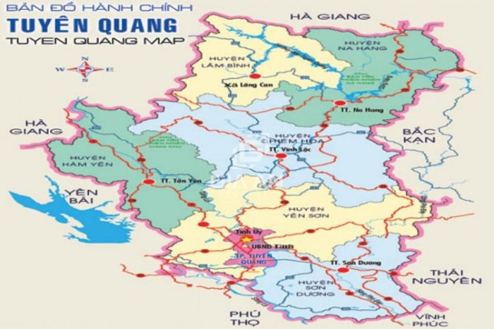 Bản đồ thành phố Tuyên Quang chi tiết