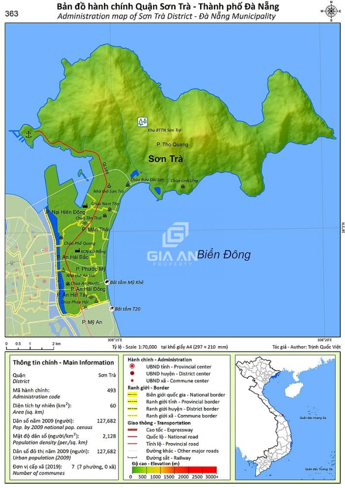 Bản đồ quận Sơn Trà chi tiết nhất