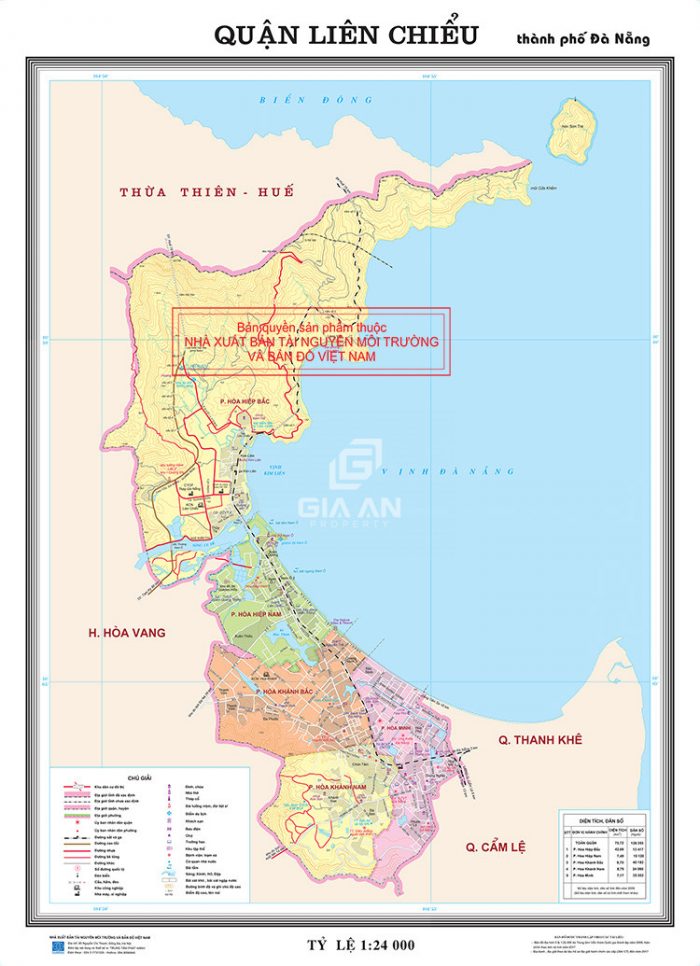 Bản đồ quận Liên Chiểu tp Đà Nẵng năm 2022