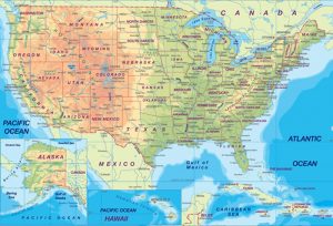 Bản đồ Nước Mỹ phóng to