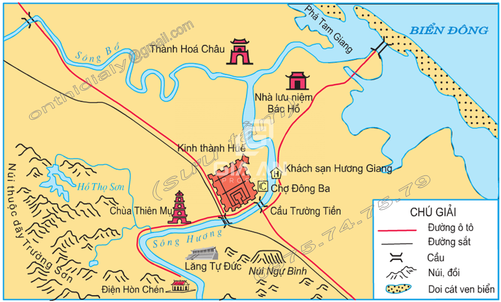 Bản đồ giao thông thành phố Huế mới nhất