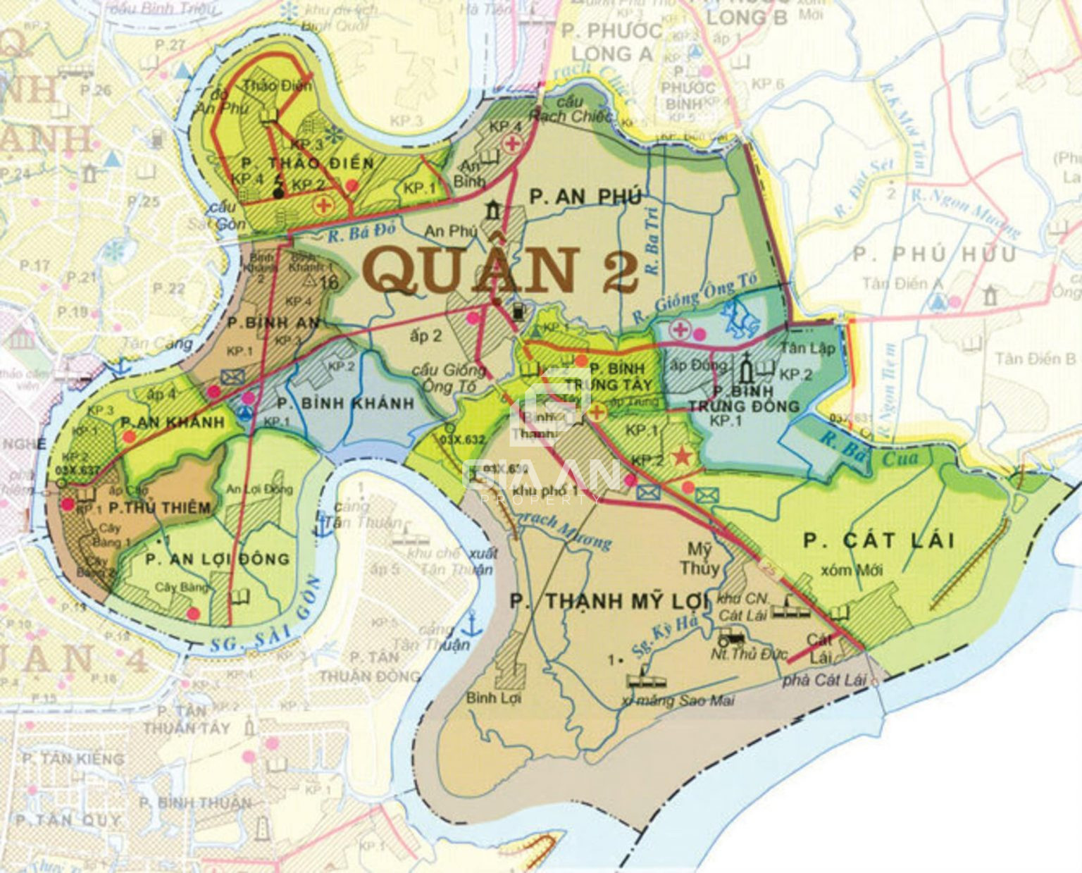 Bản đồ quận 2 TP. Hồ Chí Minh
