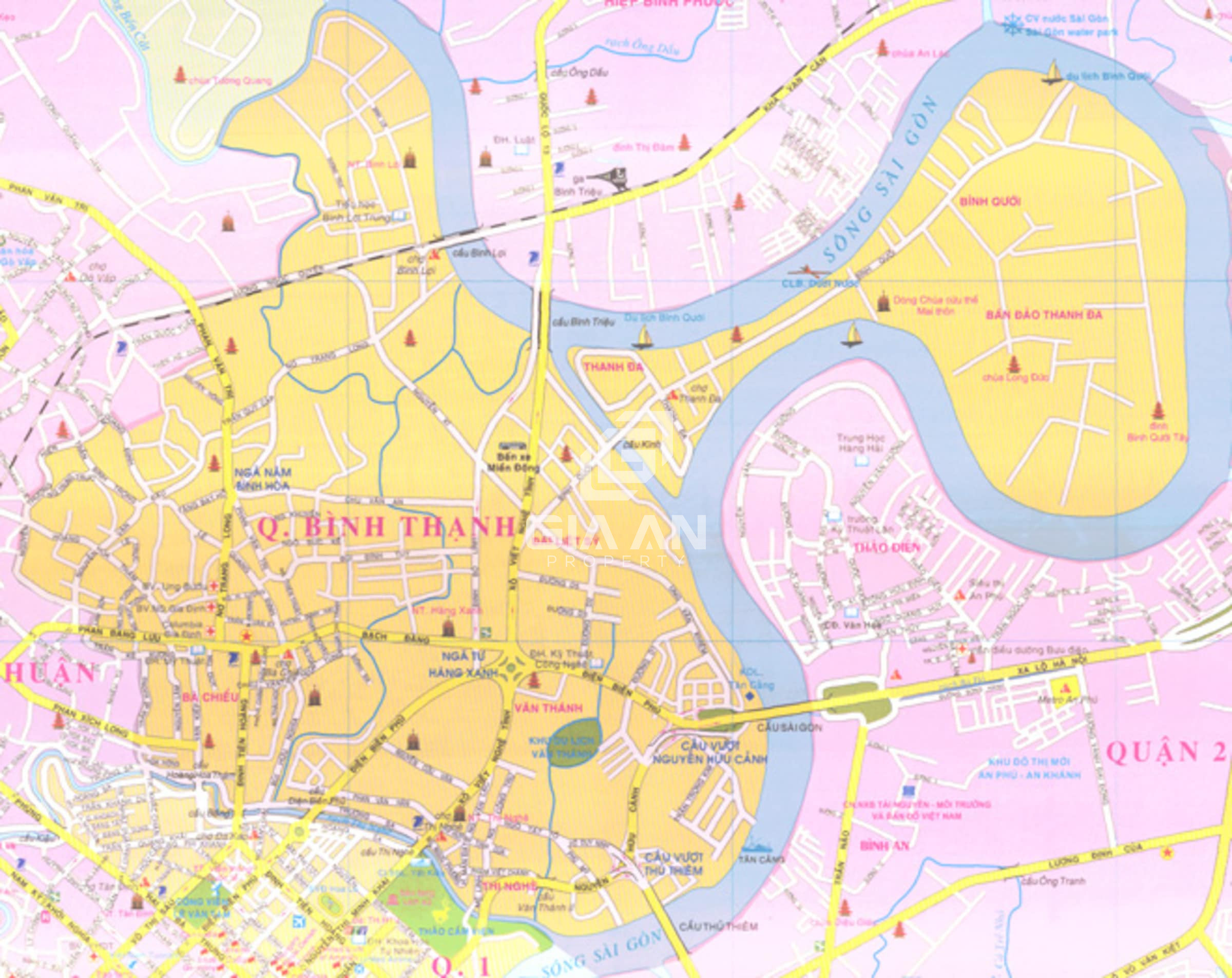 Bản đồ hành chính quận Bình Thạnh năm 2022