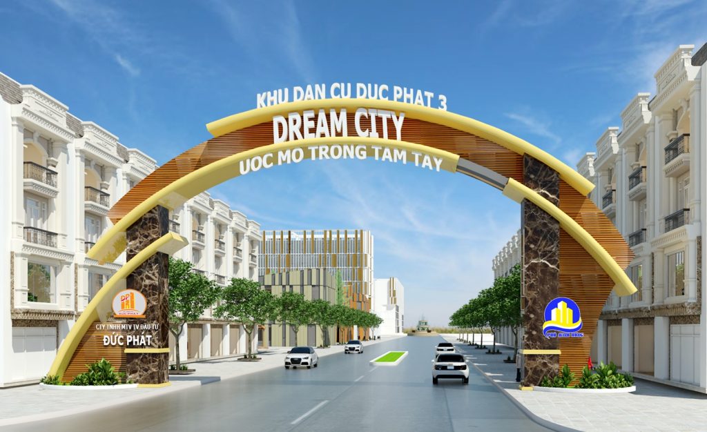 Cổng chào dự án Urban Dream Bàu Bàng