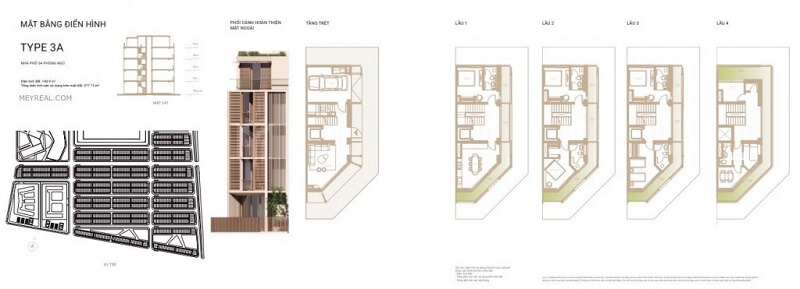 The Global City - 18 Thiết kế nhà phố mẫu 3A