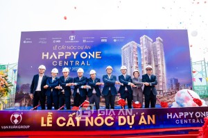 Vạn Xuân Group tổ chức lễ cất nóc tại dự án Happy One Central